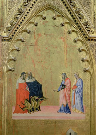 Il miracolo dei draghi, dal Pala di San Matteo e scene della sua vita, c.1367-70 da Jacopo di Cione